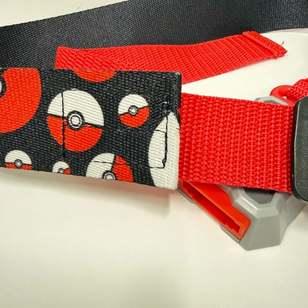 Stanley Red and Gray Kids Belt with Poké Ball Buckle